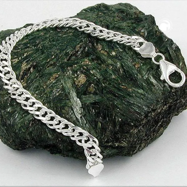 Armband 6mm Zwillingspanzerkette Silber 925 21cm Armband 6mm Zwillingspanzerkette Silber 925 21cm