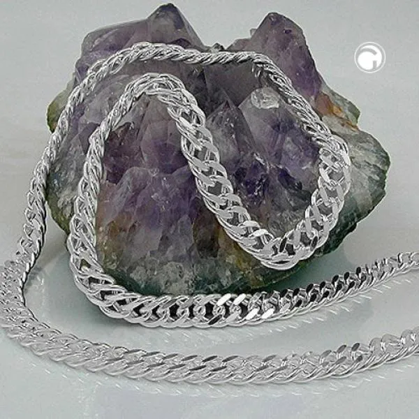 Kette 6mm Zwillingspanzerkette Silber 925 55cm Kette 6mm Zwillingspanzerkette Silber 925 55cm