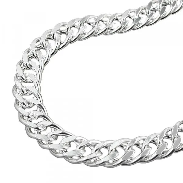 Kette 6mm Zwillingspanzerkette Silber 925 55cm Kette 6mm Zwillingspanzerkette Silber 925 55cm