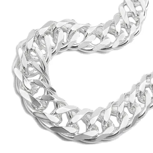 Armband 11x35mm Zwillingspanzer Silber 925 21cm Armband 11x35mm Zwillingspanzer Silber 925 21cm