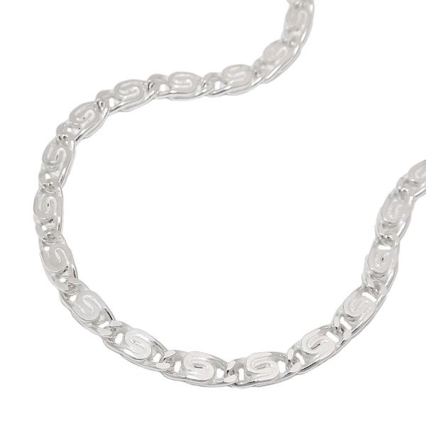 Kette 32mm S-Panzerkette flach diamantiert Silber 925 60cm