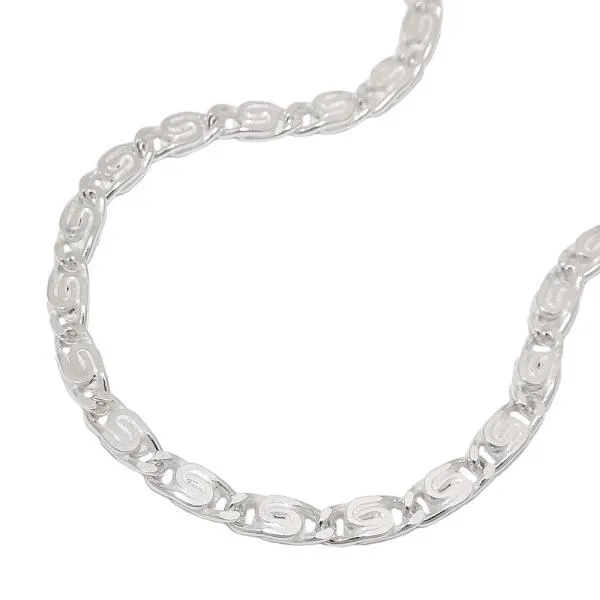 Kette 32mm S-Panzerkette flach diamantiert Silber 925 60cm Kette 32mm S-Panzerkette flach diamantiert Silber 925 60cm