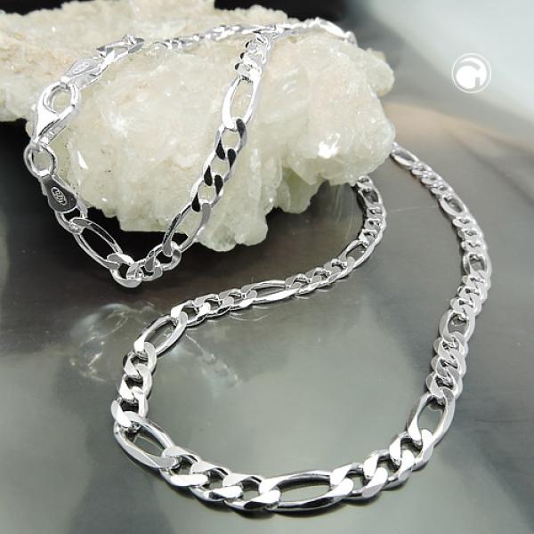 Kette 48mm flache Figarokette Silber 925 50cm Kette 48mm flache Figarokette Silber 925 50cm