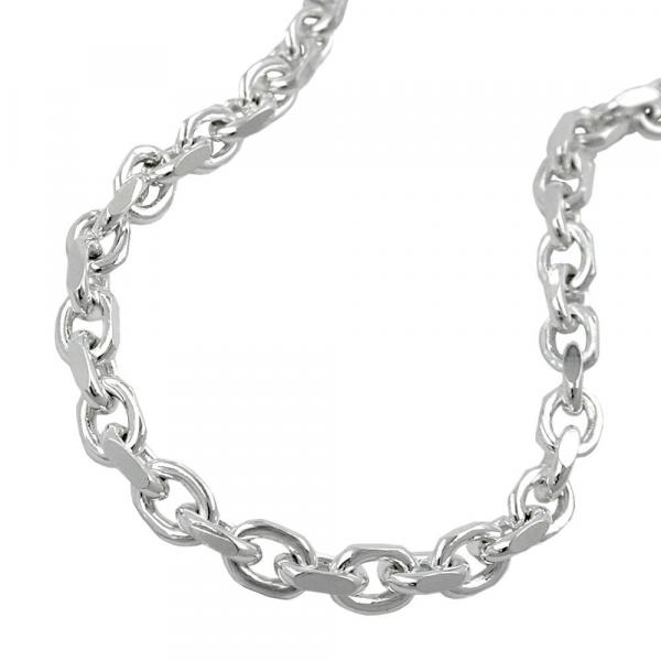 Kette 35mm Ankerkette 4x diamantiert Silber 925 50cm