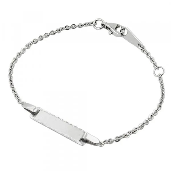 Schildband 21mm Anker mit Platte matt diamantiert rhodiniert Silber 925 Schildband 21mm Anker mit Platte matt diamantiert rhodiniert Silber 925