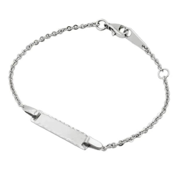Schildband 21mm Anker mit Platte matt diamantiert rhodiniert Silber 925 Schildband 21mm Anker mit Platte matt diamantiert rhodiniert Silber 925