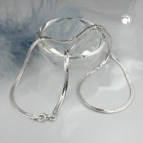 Kette 3mm Panzerkette flach gedrückt glänzend diamantiert Silber 925 50cm Kette 3mm Panzerkette flach gedrückt glänzend diamantiert Silber 925 50cm