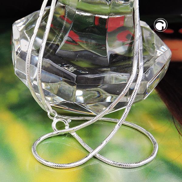 Kette 13mm runde Schlangenkette diamantiert Silber 925 38cm Kette 13mm runde Schlangenkette diamantiert Silber 925 38cm
