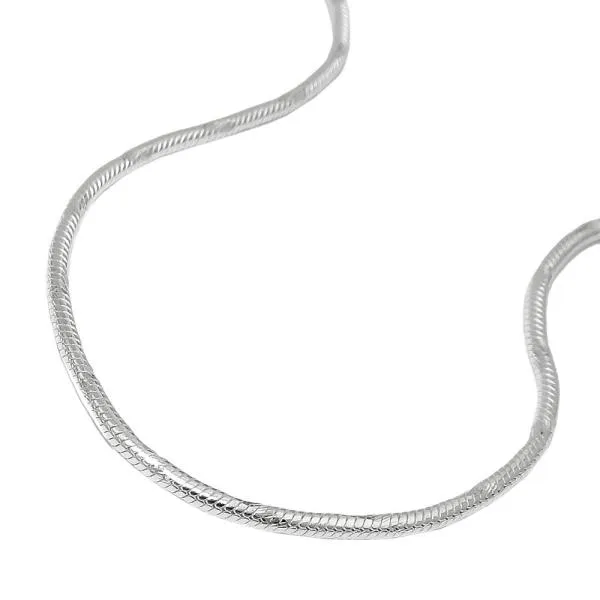 Kette 13mm runde Schlangenkette diamantiert Silber 925 38cm Kette 13mm runde Schlangenkette diamantiert Silber 925 38cm