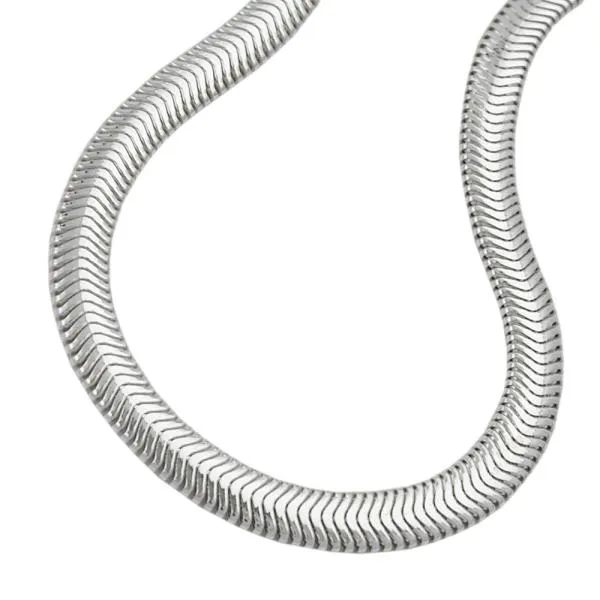 Kette 4mm Schlange flach glänzend Silber 925 45cm Kette 4mm Schlange flach glänzend Silber 925 45cm
