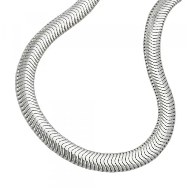Kette 6x2mm flache Schlangenkette glänzend Silber 925 41cm Kette 6x2mm flache Schlangenkette glänzend Silber 925 41cm