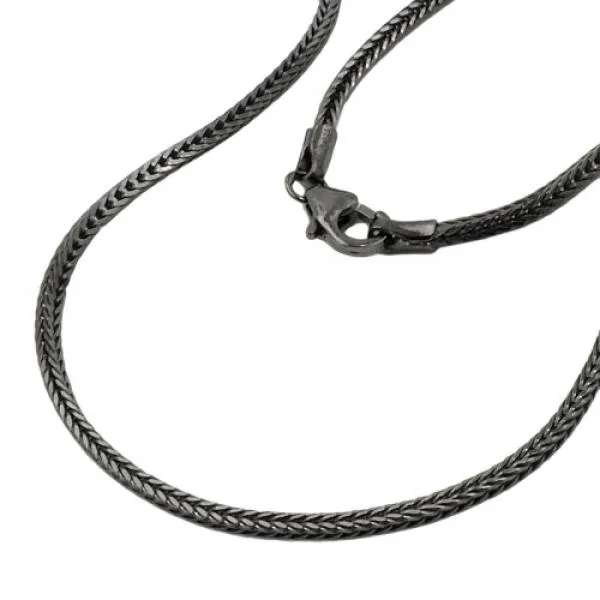 Kette 15mm Fuchsschwanzkette rhodiniert Silber 925 42cm Kette 15mm Fuchsschwanzkette rhodiniert Silber 925 42cm