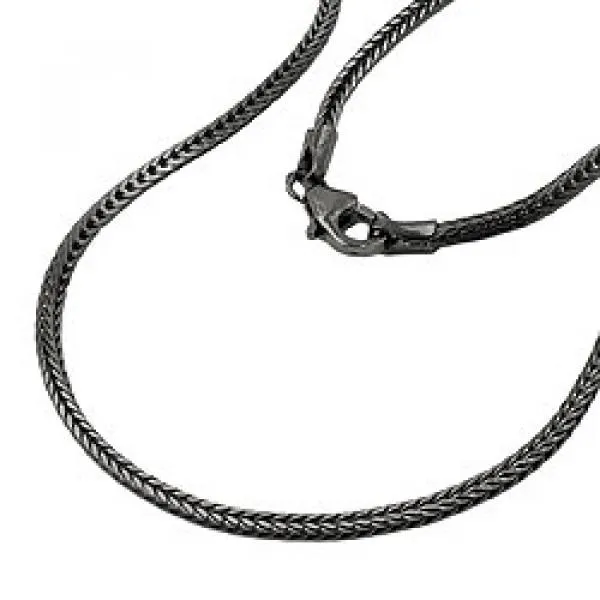 Kette 15mm Fuchsschwanzkette rhodiniert Silber 925 42cm Kette 15mm Fuchsschwanzkette rhodiniert Silber 925 42cm