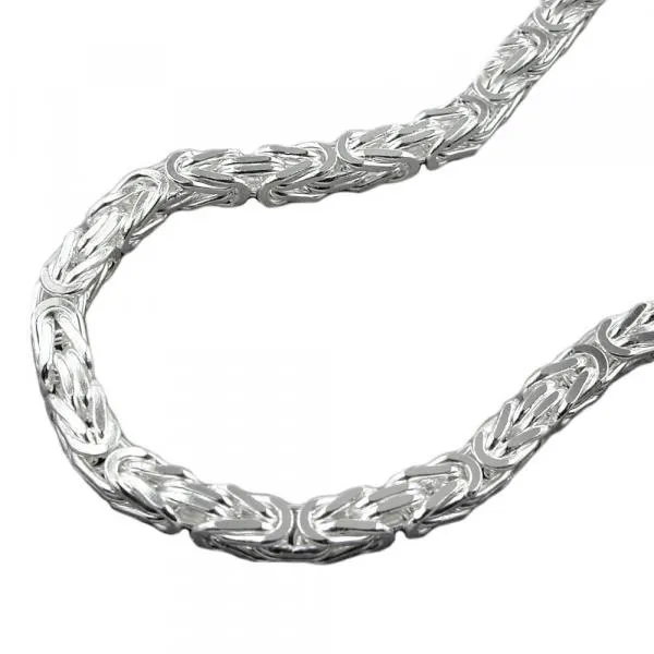 Armband 4mm Königskette vierkant glänzend Silber 925 21cm Armband 4mm Königskette vierkant glänzend Silber 925 21cm