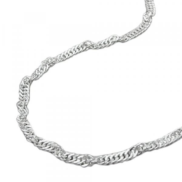 Kette 2mm Singapurkette diamantiert Silber 925 50cm Kette 2mm Singapurkette diamantiert Silber 925 50cm