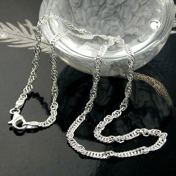 Kette 2mm Singapurkette diamantiert Silber 925 60cm Kette 2mm Singapurkette diamantiert Silber 925 60cm