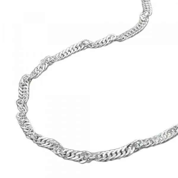 Fußkette 2mm Singapur diamantiert Silber 925 27cm Fußkette 2mm Singapur diamantiert Silber 925 27cm