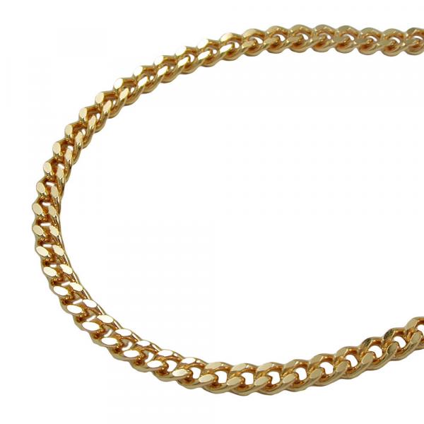 Kette 2,6mm Flachpanzerkette diamantiert vergoldet AMD 70cm Kette 2,6mm Flachpanzerkette diamantiert vergoldet AMD 70cm