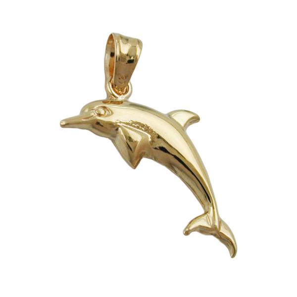 Anhänger 18x8mm Delfin glänzend 9Kt GOLD Anhänger 18x8mm Delfin glänzend 9Kt GOLD
