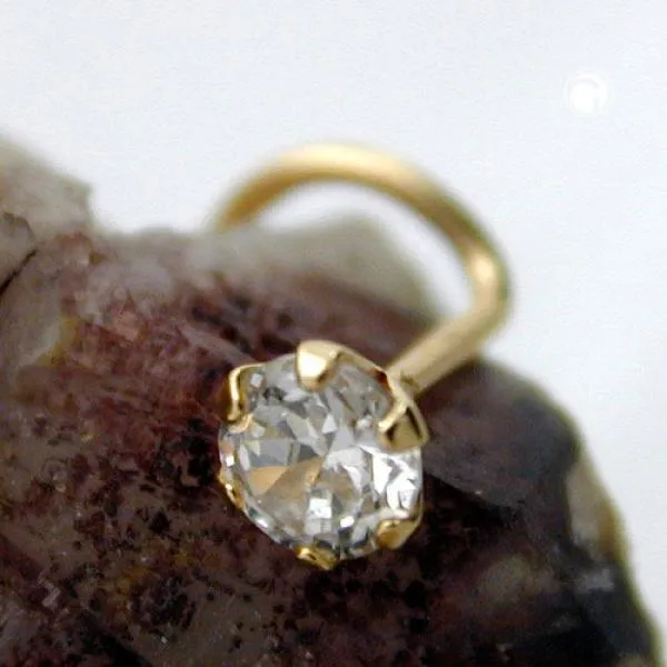 Nasenstecker 3mm Zirkonia 18Kt GOLD Nasenstecker 3mm Zirkonia 18Kt GOLD