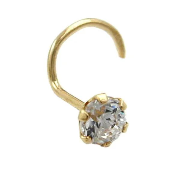 Nasenstecker 3mm Zirkonia 18Kt GOLD Nasenstecker 3mm Zirkonia 18Kt GOLD