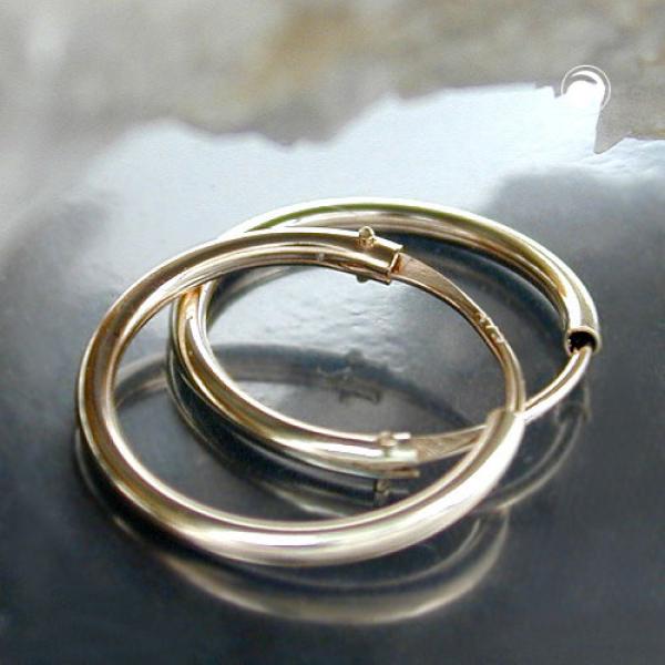 Creole 10mm Drahtcreole Steckverschluss glänzend 9Kt GOLD Creole 10mm Drahtcreole Steckverschluss glänzend 9Kt GOLD