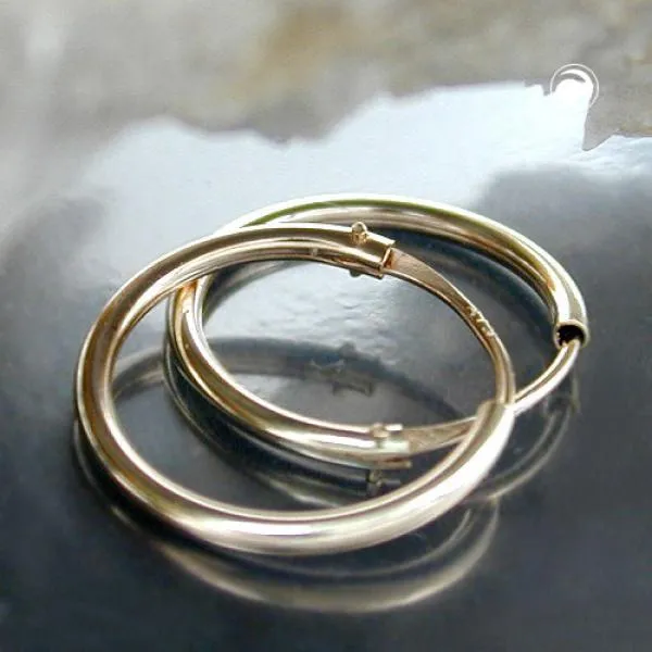 Creole 10mm Drahtcreole Steckverschluss glänzend 9Kt GOLD Creole 10mm Drahtcreole Steckverschluss glänzend 9Kt GOLD