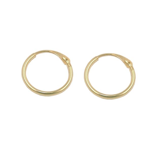 Creole 10mm Drahtcreole Steckverschluss glänzend 9Kt GOLD Creole 10mm Drahtcreole Steckverschluss glänzend 9Kt GOLD
