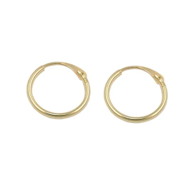 Creole 10mm Drahtcreole Steckverschluss glänzend 9Kt GOLD Creole 10mm Drahtcreole Steckverschluss glänzend 9Kt GOLD