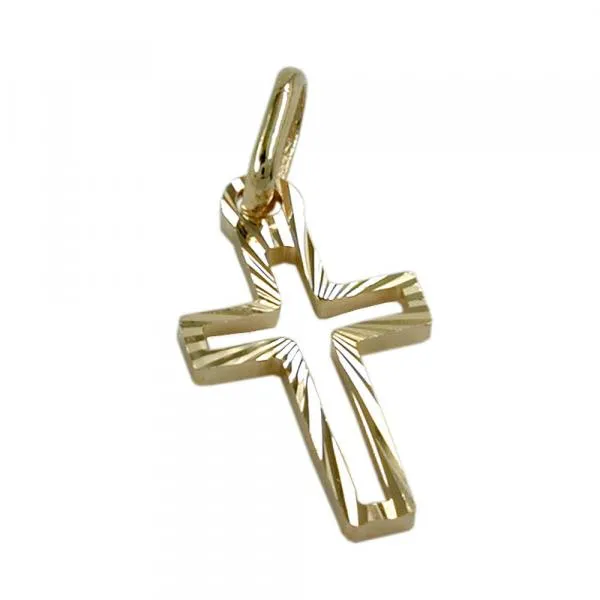 Anhänger 16x9mm Kreuz diamantiert 14Kt GOLD Anhänger 16x9mm Kreuz diamantiert 14Kt GOLD