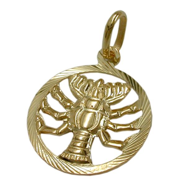 Anhänger 15mm Sternzeichen Krebs 9Kt GOLD Anhänger 15mm Sternzeichen Krebs 9Kt GOLD