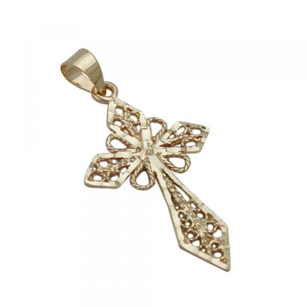 Anhänger 27x16mm Kreuz filigran glänzend 9Kt GOLD Anhänger 27x16mm Kreuz filigran glänzend 9Kt GOLD