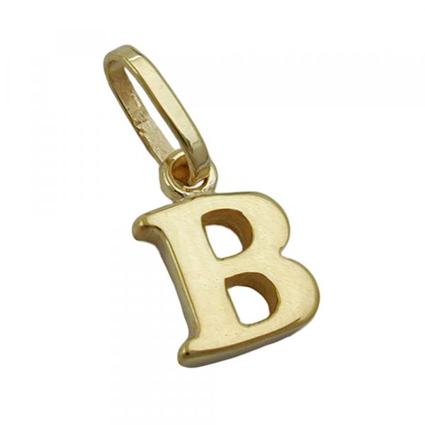 Anhänger 8x6mm Buchstabe B glänzend 9Kt GOLD