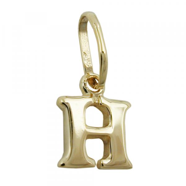 Anhänger 8x7mm Buchstabe H glänzend 9Kt GOLD Anhänger 8x7mm Buchstabe H glänzend 9Kt GOLD