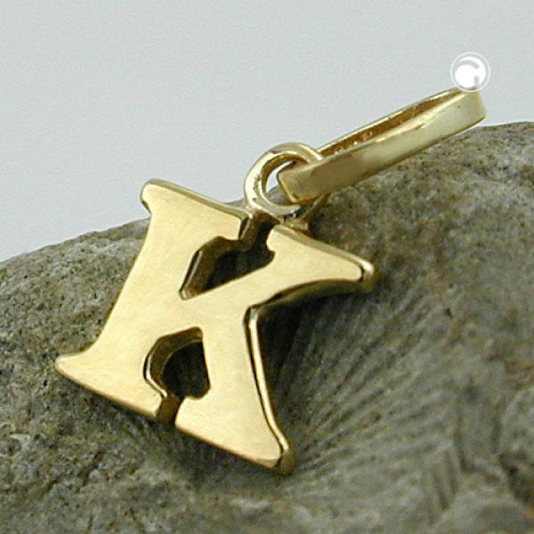 Anhänger 8x7mm Buchstabe K glänzend 9Kt GOLD Anhänger 8x7mm Buchstabe K glänzend 9Kt GOLD