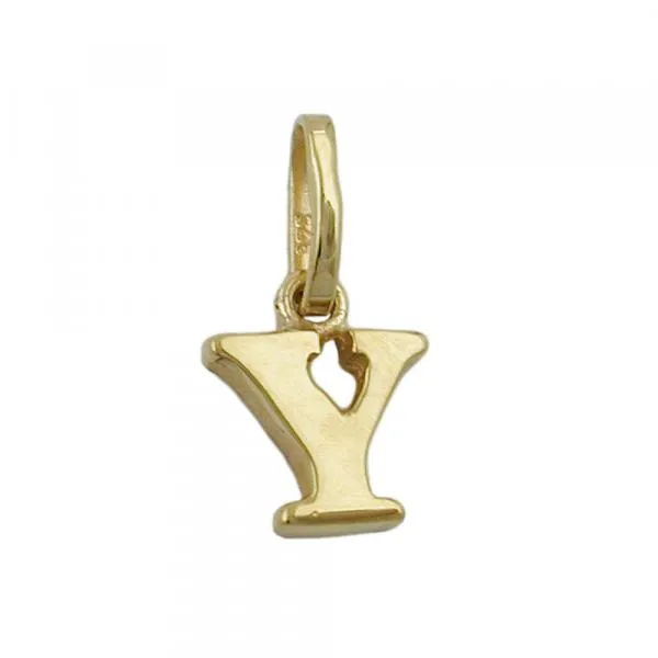 Anhänger 8x6mm Buchstabe Y glänzend 9Kt GOLD