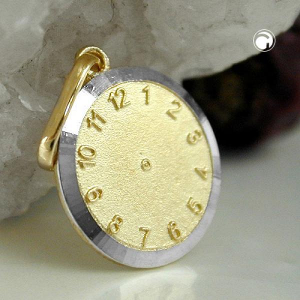Anhänger 12,4mm Taufuhr bicolor rhodiniert 9Kt GOLD Anhänger 12,4mm Taufuhr bicolor rhodiniert 9Kt GOLD