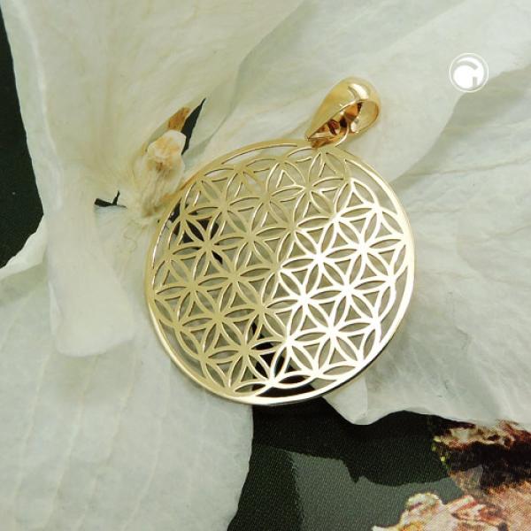 Anhänger 20mm Blume des Lebens filigran 9Kt GOLD Anhänger 20mm Blume des Lebens filigran 9Kt GOLD