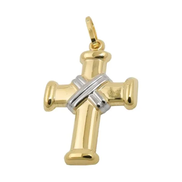 Anhänger 20x15mm Kreuz bicolor 9Kt GOLD Anhänger 20x15mm Kreuz bicolor 9Kt GOLD