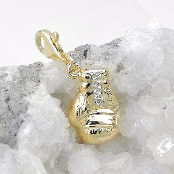 Anhänger 14x10mm Charm Boxhandschuh bicolor 9 Kt GOLD Anhänger 14x10mm Charm Boxhandschuh bicolor 9 Kt GOLD