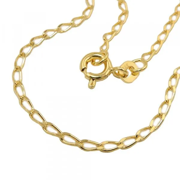 Kette 2mm Weitpanzer glänzend 9Kt GOLD 45cm Kette 2mm Weitpanzer glänzend 9Kt GOLD 45cm