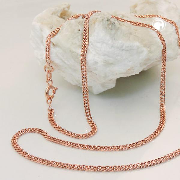 Kette 2mm Doppelrhombus Zwillingspanzer 9Kt Rotgold 45cm Kette 2mm Doppelrhombus Zwillingspanzer 9Kt Rotgold 45cm