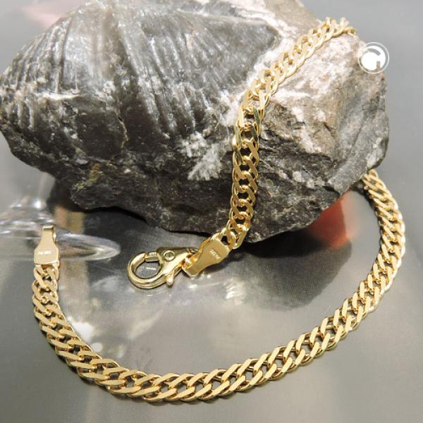 Armband 3,7mm Doppelpanzer 14Kt GOLD 19cm Armband 3,7mm Doppelpanzer 14Kt GOLD 19cm