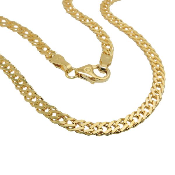 Collier 3,7mm Doppelpanzer 14Kt GOLD 50cm