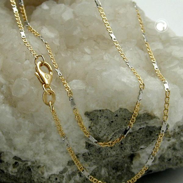 Kette 1,4mm Stegpanzer bicolor 14Kt GOLD 45cm Kette 1,4mm Stegpanzer bicolor 14Kt GOLD 45cm