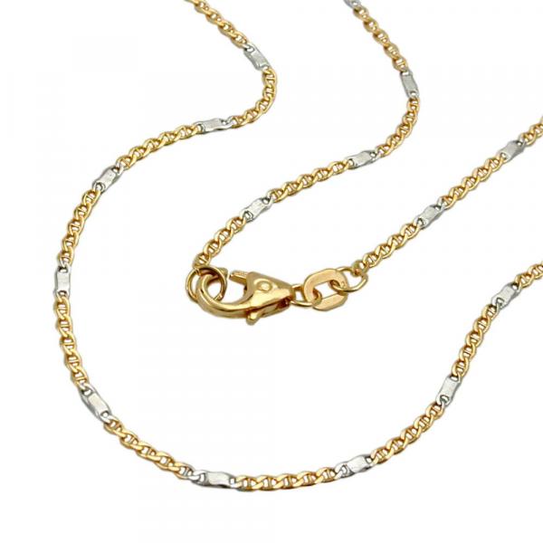 Kette 1,4mm Stegpanzer bicolor 14Kt GOLD 45cm Kette 1,4mm Stegpanzer bicolor 14Kt GOLD 45cm