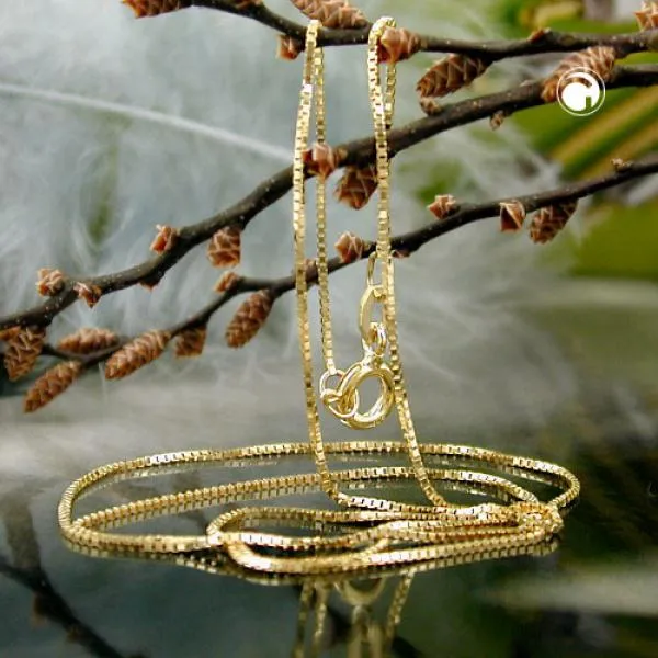 Kette 0,7mm Venezianer-Kette 9Kt GOLD 38cm Kette 0,7mm Venezianer-Kette 9Kt GOLD 38cm