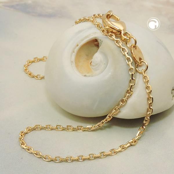 Armband 1,3mm Ankerkette diamantiert 14Kt GOLD Armband 1,3mm Ankerkette diamantiert 14Kt GOLD