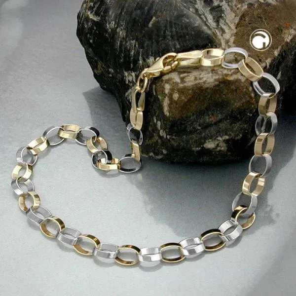 Armband 5mm Ankerkette schräg oval 9Kt GOLD 19cm Armband 5mm Ankerkette schräg oval 9Kt GOLD 19cm