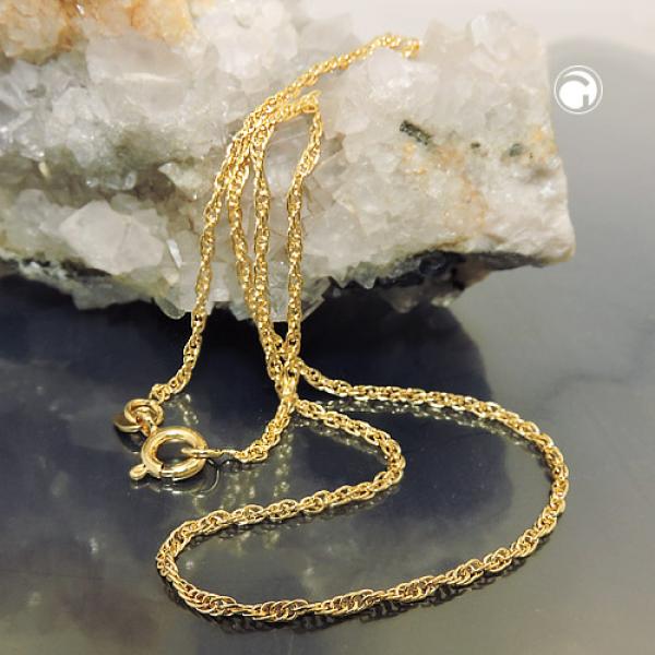 Kette 1,6mm Doppelanker gedreht Kordelkette 9Kt GOLD 50cm Kette 1,6mm Doppelanker gedreht Kordelkette 9Kt GOLD 50cm